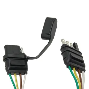 Conector de remolque Cable de extensión de enchufe americano de 4 núcleos Adaptador de RV Conexión de señal de luz trasera