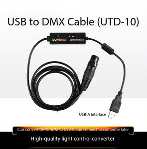 Dispositivo de Protección Magnética con Anillo USB2.0 de Velocidad Completa UTD-10 con Indicador, <span class=keywords><strong>Cable</strong></span> <span class=keywords><strong>USB</strong></span> a <span class=keywords><strong>DMX</strong></span>/RDM, Convertidor de Control de Luz LED <span class=keywords><strong>USB</strong></span>-A/C - Product Image 1