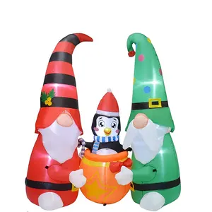5ft gnome şişme tatil noel süslemeleri açık bahçesinde festivali lowes noel işıklı şişme gnome süslemeleri