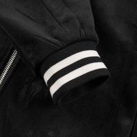 Blouson universitaire noir brodé Aigle vintage personnalisé pour homme, col montant, coupe-vent, manteau d'hiver, blouson aviateur, faible MOQ