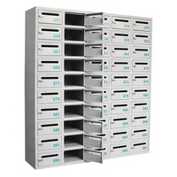 Boîte aux lettres de service moderne autoportante en acier inoxydable, 50 compartiments, antivol, étanche, pour usage résidentiel, commercial et extérieur