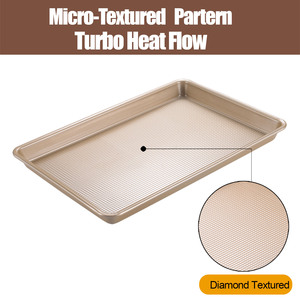 <span class=keywords><strong>JOHO</strong></span> BAKING - Bandejas para Hornear Resistentes, Aptas para Horno, con Revestimiento Antiadherente Texturizado de 0.8 mm, para Galletas y Otros Productos - Product Image 4