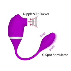 Klitoris saugen Vibrator Dildo Kitzler <span class=keywords><strong>Stimulator</strong></span> Sauger Ei Kugel USB Sexspielzeug - Product Image 1