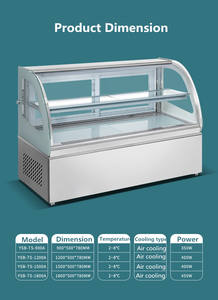 Elegante Exibição de Bolo Equipamento de refrigeração para Padaria Chiller Aberto Refrigerador Queijo Chocolate Scone Pão Sobremesa Vitrine - Product Image 4
