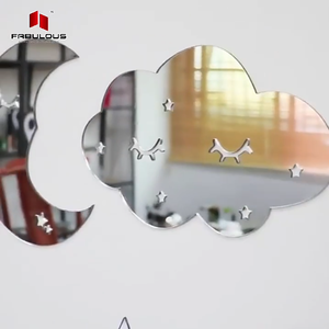 FABULOSA decoración del hogar, pared de salón, espejo sin marco, Pegatina autoadhesiva acrílica, espejo sin vidrio - Product Image 1