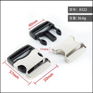 Metal Side Release Buckle 40mm Zinc Alloy Silver For Bags Backpacks Adjustable <b>Webbing</b> Hardware Accessories - Product Image 5