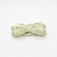 Bandeau de Douche en Microfibre Doux avec Nœud Papillon en Polaire pour Cosmétiques et Soins Capillaires