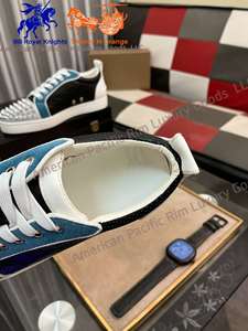 Chaussures pour hommes de la marque européenne Christians, chaussures décontractées de haute qualité en cuir véritable à semelle rouge CL, chaussures rétro à tige haute, chaussures de marche Louboutins - Product Image 2