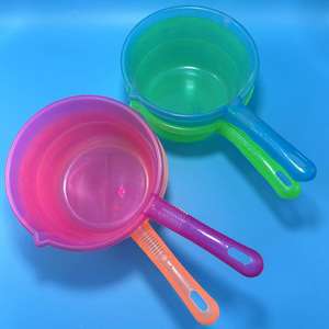 Cucharón de agua de plástico con forma de flor de loto, cucharón para champú y baño de bebés, cucharón de cocina, cucharón para jugar con agua, cucharón para jugar con agua en el agua - Product Image 3