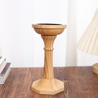 Porte-bougies et appliques murales ronds en bois faits à la main de qualité supérieure, accessoires de décoration d'intérieur modernes et élégants pour table