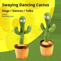 Nouveau et original Cactus Dansant Interactif, le phénomène Internet, qui chante, danse et parle, Ornement de décoration amusant pour la maison, pour tous les âges, Fabriqué au Zhejiang