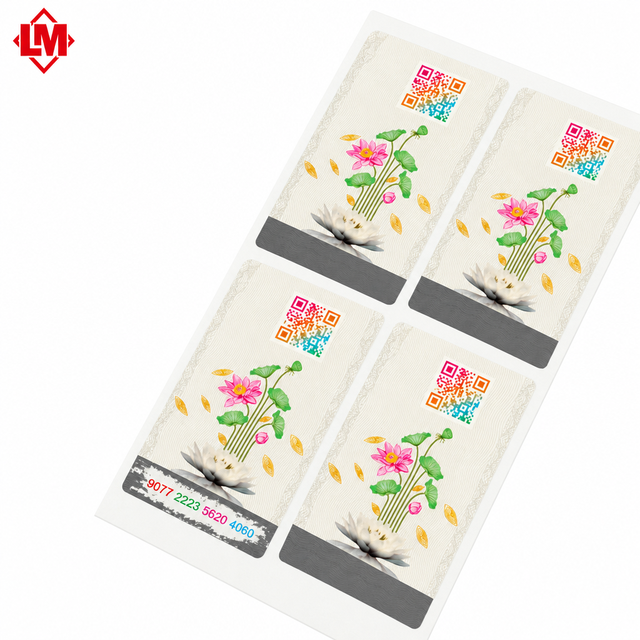 Anti Counterfeit QR Code Sticker Scratch Off Serial Number Security Label Product Authentication Coated Paper Custom Low MOQ