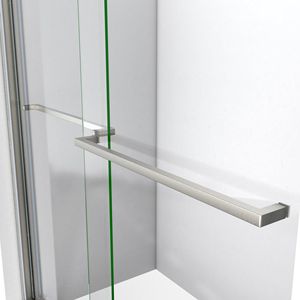 モダンホテルバスルーム引き戸ガラスフラッシュノブシャワーハンドルステンレス鋼スクエア - Product Image 2
