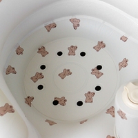 Canapé gonflable portable en PVC pour bébé avec imprimé ours mignon pour l'apprentissage de la position assise et l'utilisation intérieure/extérieure