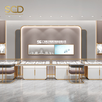 Vitrine à bijoux moderne de luxe, verre trempé, éclairage LED blanc chaud, tiroirs verrouillables, design écologique