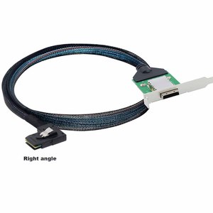 Câble de conversion adaptateur de carte serveur Mini SAS <span class=keywords><strong>8087</strong></span> vers <span class=keywords><strong>SFF</strong></span>-8088 femelle (orientation gauche/droite) - Product Image 2