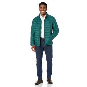 Veste matelassée pour homme avec capuche, design matelassé chaud pour une utilisation en extérieur - Product Image 1