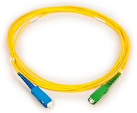 Cordon de raccordement fibre optique SC/APC SC/UPC, SMF 9/125µm, Monomode, 3,0 mm, LSZH, 1 m, Simplex, SC/APC-SC/APC, G657A1