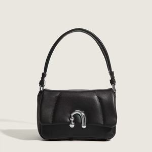 Minimalist Leather <b>Mini</b> Box <b>Bag</b> with Metal Buckle Chic Design Versatile Shoulder <b>Tote</b> - Product Image 2