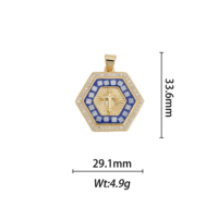 Luxe populaire opale laiton perle breloques croix pendentif Madonna mode bijoux pendentifs opale breloques