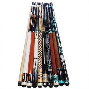 Queue de billard carom 142 cm, pointe 12 mm, joint radial, motif décalcomanie, en bois d'érable, pour billard 3 coussins - Product Image 4
