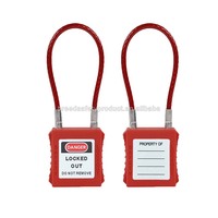 Cadenas de sécurité de câble en acier recouvert de plastique de longueur personnalisée verrouillage de câble en acier