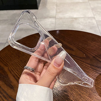 Étui de téléphone en TPU souple transparent à paillettes de luxe brillant pour iPhone 16 Pro étuis de téléphone portable