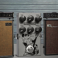 Pédale d'Effets de Guitare Unique MINI-EFX M-VAVE True Bypass Overdrive Distortion Boîtier Métallique Pédale Multi-effets pour Guitare