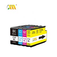 Cartucce Rigenerate Compatibili HP 712 712XL per Stampanti DesignJet T630/T650/T230/T250/T210, Formato XL, Inchiostro a Pigmenti/Dye