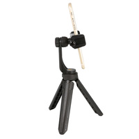 Mini trépied de table en plastique ABS, appareil photo avec pince pour téléphone et prise de vue horizontale et verticale pour téléphone, caméra et caméra d'action