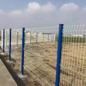 Clôture en treillis métallique <span class=keywords><strong>3D</strong></span> d'extérieur avec revêtement en PVC galvanisé, design écologique pour la sécurité du jardin - Inclus - Product Image 4