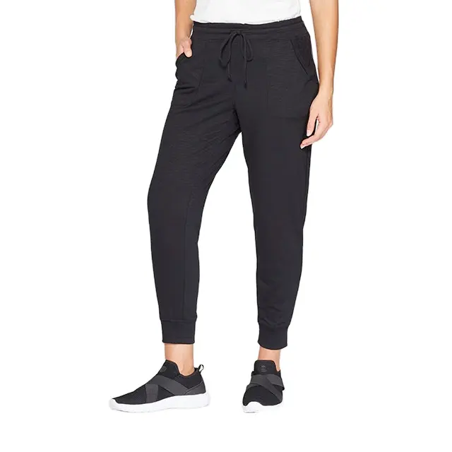 Sweat Pants Women Logo Custom White and Black Long Pants for Ladies Drawstring Autumn Fall Jogger Hiking Sport Bottoms