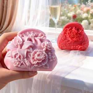 Moldes de Silicona de Grado Alimenticio 2026, Ecológicos, Aptos para Lavavajillas, Accesorios Decorativos para Bolsos de Mujer, Piezas Decorativas en Forma de Bolso 3D - Product Image 3