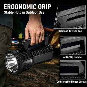 Projecteur laser longue portée 1500m, lampe torche numérique portable d'extérieur avec affichage LED, batterie externe rechargeable Type-C, lumière du jour 5000K - Product Image 4
