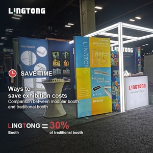 Stand d'exposition standard 3x3m (10x10ft) à structure modulaire LINGTONG 8 voies en aluminium, conception gratuite, livraison rapide - Product Image 5