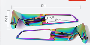 Gương Chiếu Hậu Cánh chống gió bộ phận sửa đổi xe máy màu xanh gương chiếu hậu điều chỉnh phổ quát - Product Image 4