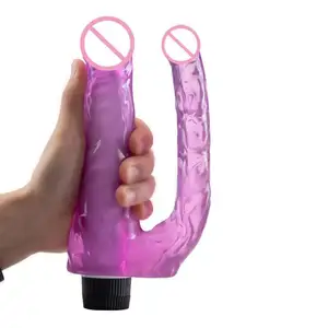 New Arrival Female Sex Toys Vibrating Double Dildo TPE Vibrator On Promotion Sextoys hot selling wholesale supplier