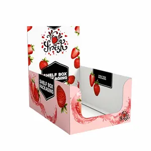 Custom Cardboard Counter Top Point Of Sale Counter Fruit Box Display Supermarket Display Paper Box For Retail Store