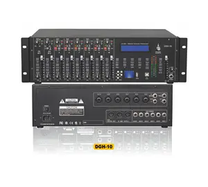 DGH10 Professional Auto DJ Mixer 10-Channel Digital USB Bluetooth Audio Mixer for U Case Video & Lighting