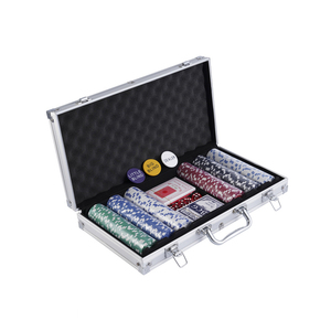 Juego <span class=keywords><strong>de</strong></span> <span class=keywords><strong>fichas</strong></span> <span class=keywords><strong>de</strong></span> póquer OEM 300 Texas Hold'em con estuche <span class=keywords><strong>de</strong></span> aluminio que incluye <span class=keywords><strong>fichas</strong></span> y distribuidor - Product Image 3