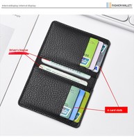 Dompet Kulit PU Pria Baru Pola Berkilau Mewah Slot Multi Kartu Ringan Sederhana Tas Kartu Kecil Tempat Kartu Klip Uang