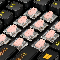 Interrupteur de clavier Kailh Choc V2 Rose Linéaire à profil bas, tige POM, 20gf Ultra Léger, actionnement 1.5mm, course 3.0mm, 50M pour clavier