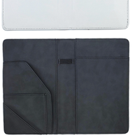 Dossier de facture de bureau vierge entièrement imprimé par sublimation en cuir PU avec logo personnalisé