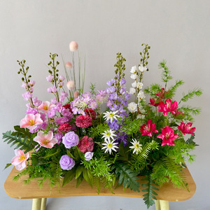 Fleurs artificielles françaises Monet Garden Style faites à la main Arrangements floraux de mariage en plein air pour hôtels fenêtre noël - Product Image 3