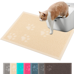 Alfombrilla para Arenero de Gatos de PVC Ecológica y Duradera, Antideslizante, a Prueba de Fugas, con Cubierta Extraíble y Diseño de Animales - Product Image 1