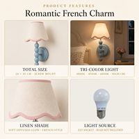 Applique Murale LED Moderne pour Hôtel, Chambre d'Hôtes, avec Abat-jour en Fer et Tissu – Prix Compétitif Direct Usine OEM ODM