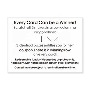 Cartes à gratter personnalisées pour gagner des billets de pizza, impression numérique, billet doré pour couple coquin, cartes à gratter personnalisées - Product Image 4