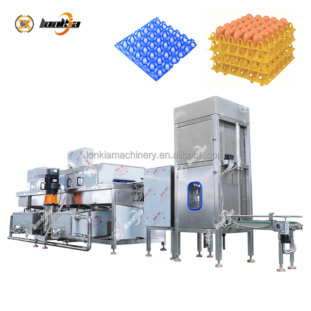 Continuous Plastic Crate Pressure Washer Pallet Basket Box Cleaning Machine Chicken Cage Egg Tray Tunnel Washing Machine
