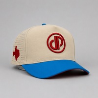 Casquette de baseball OEM à 6 panneaux perforée au laser, structurée en nylon, avec logo brodé personnalisé