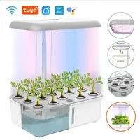 Machine de plantation intelligente à arrosage automatique pour jardinage intérieur, système hydroponique WiFi avec lumière LED pour culture sans terre
